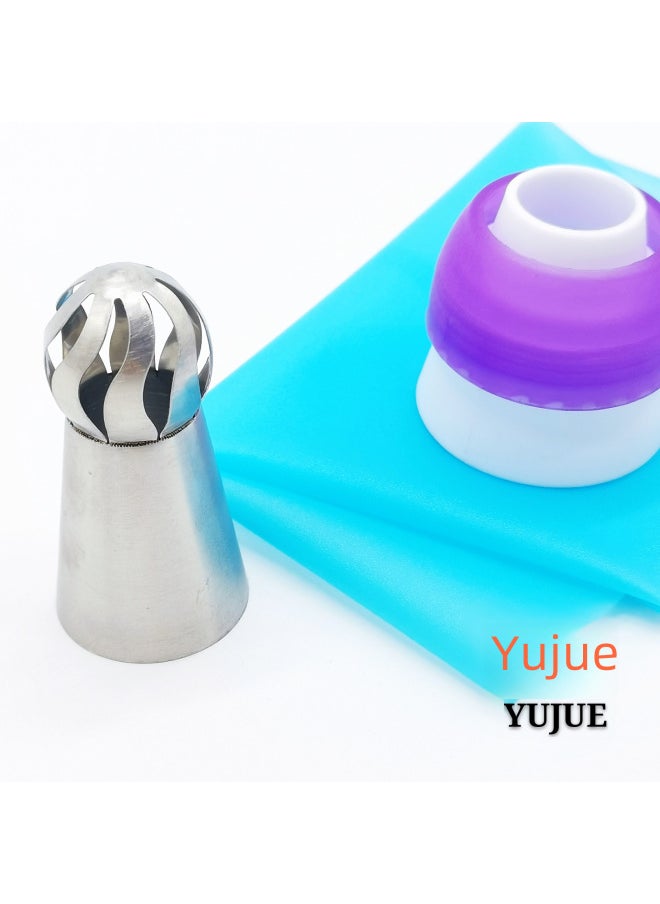 Generic Manufacturer's 3-piece Integrated Torch Pastry Nozzle Spherical Pastry Nozzle Russian Pastry Nozzle Installation-Color:2 Minimum Price-Specifications:B- Shaped Torch Single  - Image 4