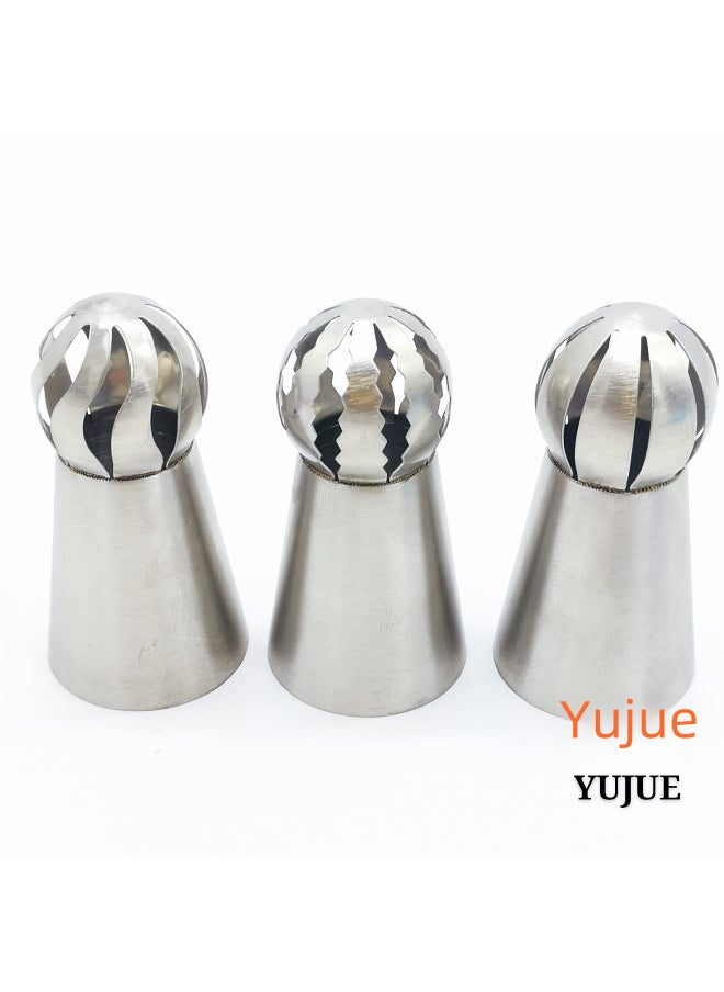 Generic Manufacturer's 3-piece Integrated Torch Pastry Nozzle Spherical Pastry Nozzle Russian Pastry Nozzle Installation-Color:2 Minimum Price-Specifications:B- Shaped Torch Single  - Image 2