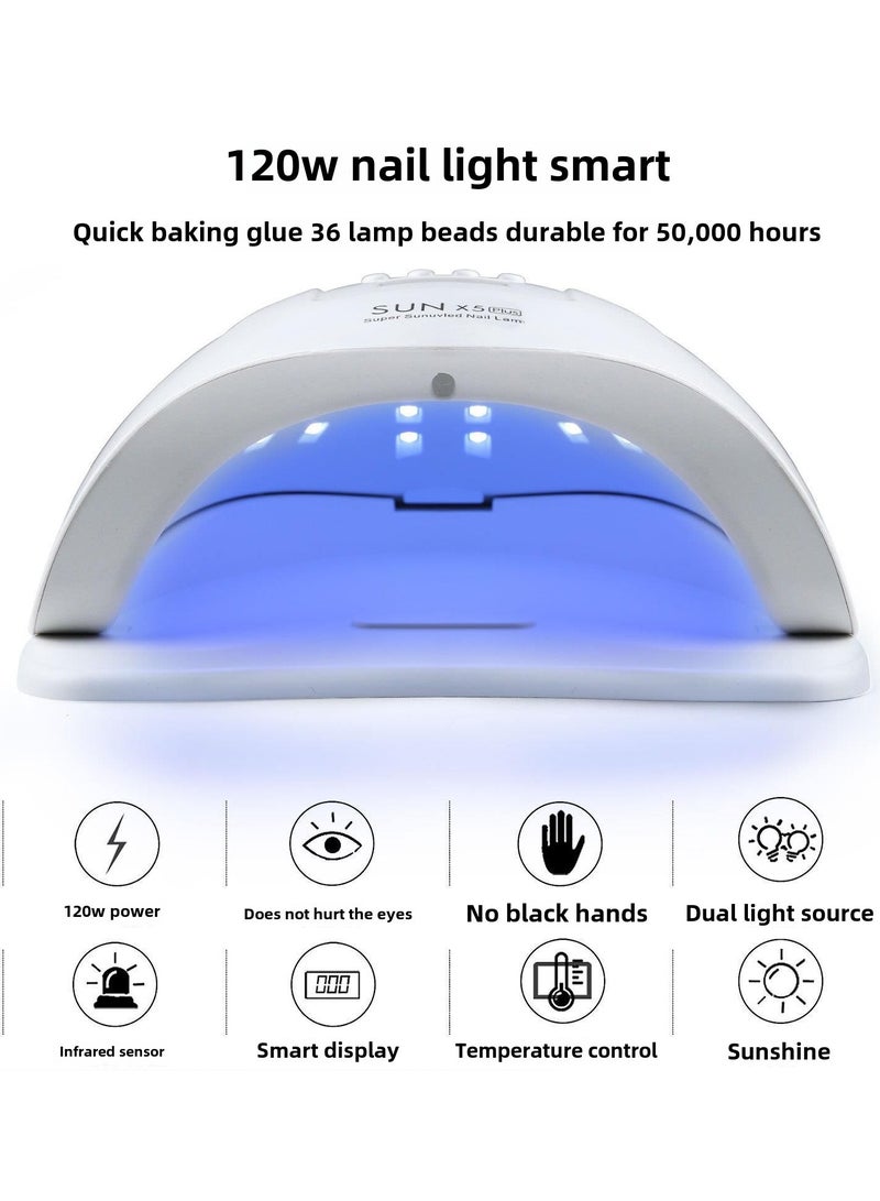 أوريتي Sunx5 plus آلة علاج ضوء الأظافر 120 طاقة سريعة التجفيف طلاء الأظافر الغراء مصباح الخبز الحث مقاومة مفرطة الضغط العالي مصباح الأظافر - Image 3
