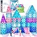 Soyee Magnetic Tiles 102pcs with 2 Stairs 2 Dolls Princess Castle Building Girls Toys Age 45 68 Magnetic Blocks Birthday Xmas Gifts for Girls Toys for 3 4 5 6 7 8 Year Old - Image 4