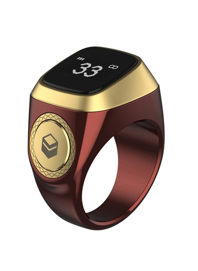 Smart Tasbih Zikr Ring - Muslim Prayer Reminder - OLED Display - Tasbih Counter - Wearable Technology - Waterproof - Black - Image 2