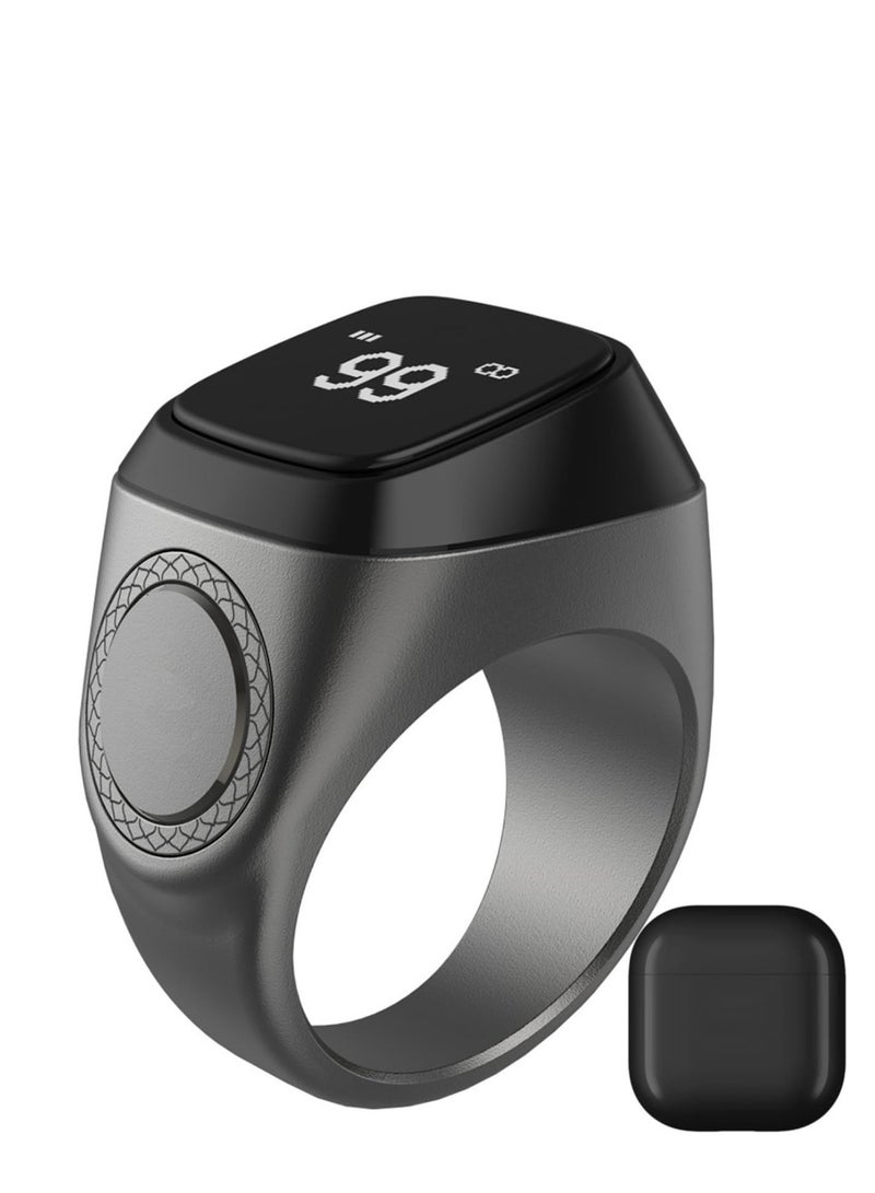 Smart Tasbih Zikr Ring - Muslim Prayer Reminder - OLED Display - Tasbih Counter - Wearable Technology - Waterproof - Black - Image 5