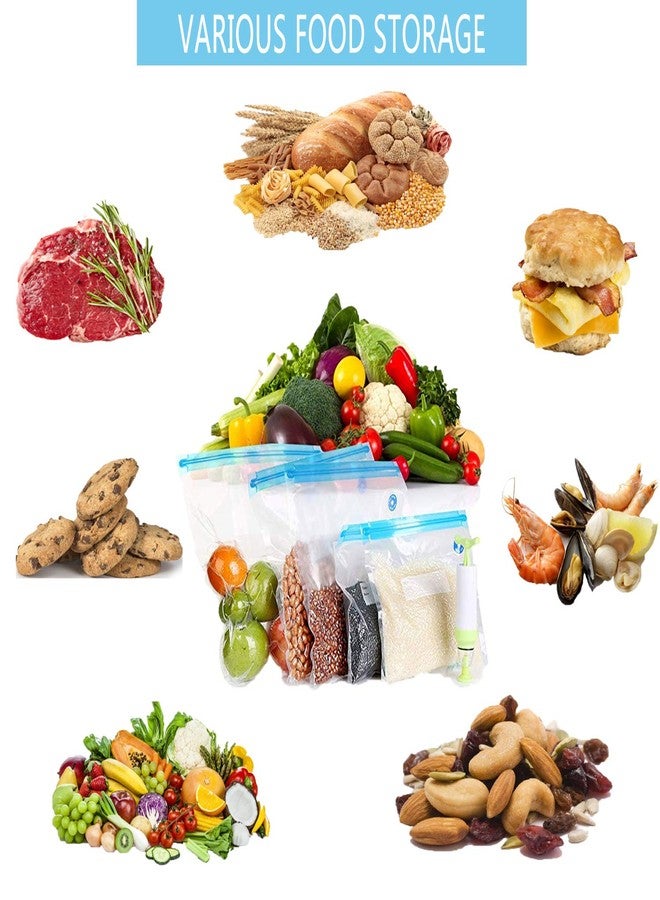 Repinsta Sous Vide Bags 60pcs Reusable Vacuum Sealer Bags with 4 Sealing Clips, Reusable Vacuum bags for Food Storage and Sous Vide Cooking (10.2x11 Inch) - Image 5