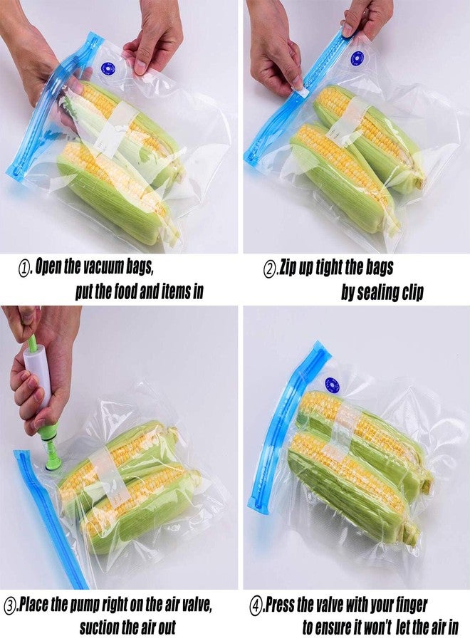 Repinsta Sous Vide Bags 60pcs Reusable Vacuum Sealer Bags with 4 Sealing Clips, Reusable Vacuum bags for Food Storage and Sous Vide Cooking (10.2x11 Inch) - Image 3