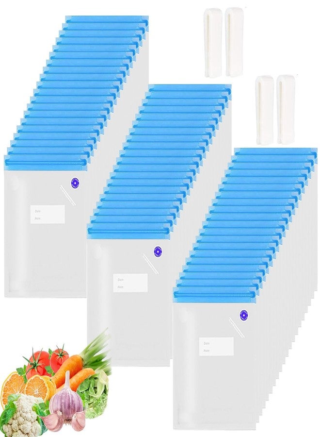 Repinsta Sous Vide Bags 60pcs Reusable Vacuum Sealer Bags with 4 Sealing Clips, Reusable Vacuum bags for Food Storage and Sous Vide Cooking (10.2x11 Inch) - Image 1
