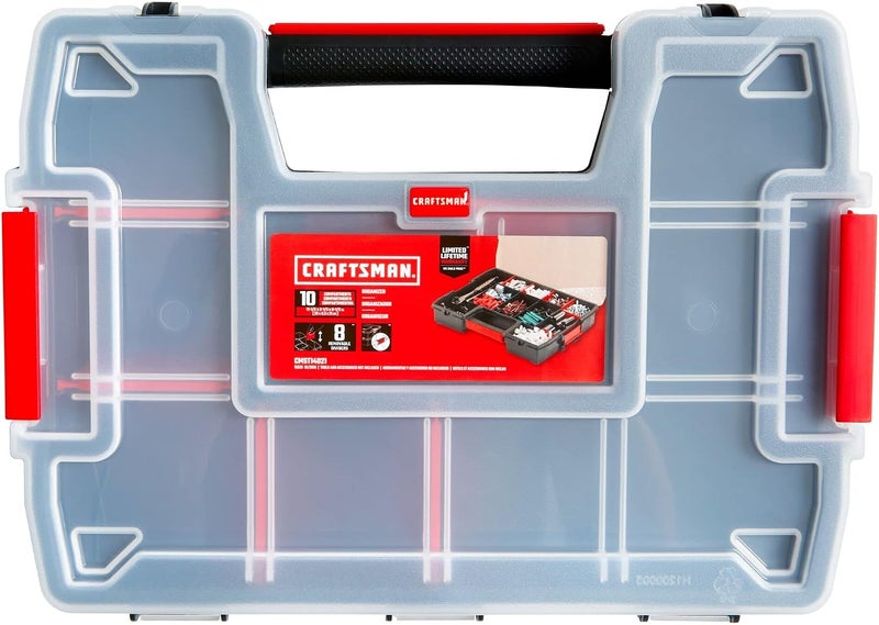 CRAFTSMAN Storage Organizer, Small Parts Organizer, 3-Packs with 10-Compartments, Lid Includes Secure Latch  (CMST60964M) - Image 2