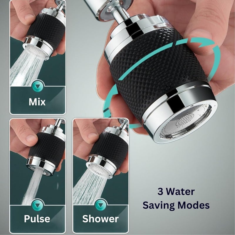 Pamidhar 3 Mode Sink Faucet Kitchen Tap Spray Head with Filter 360Swivel Tap Extender for Kitchen Sink Aerator Faucet Extender Tap Head Replacement Spray Head Nozzle for Kitchen Bathroom Multicolor - Image 4