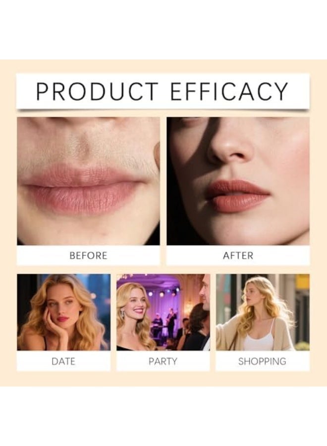 روزينو كريم إزالة الشعر للوجه، كريم إزالة الشعر للبشرة الحساسة، كريمات إزالة الشعر بدون ألم، مزيل شعر الوجه والشفة العليا والدقن، بشرة ناعمة بشكل واضح في 5 دقائق فقط، لطيف ومريح - Image 2