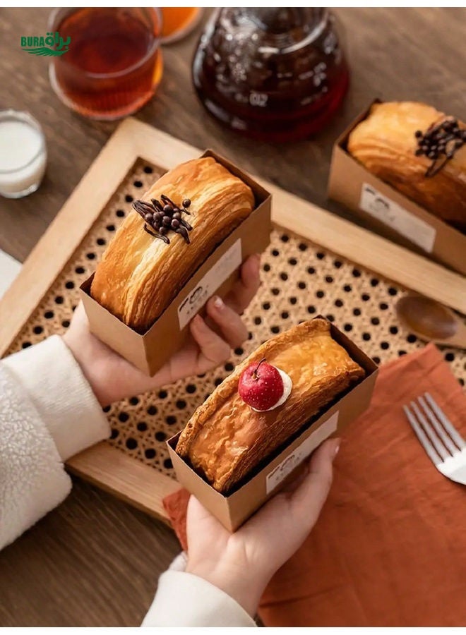3pcs Kraft Cake Boxes Baking Wedding Bread Tray Paper Toast Box Cake Box Food Containers Stickers Not Included - Image 4