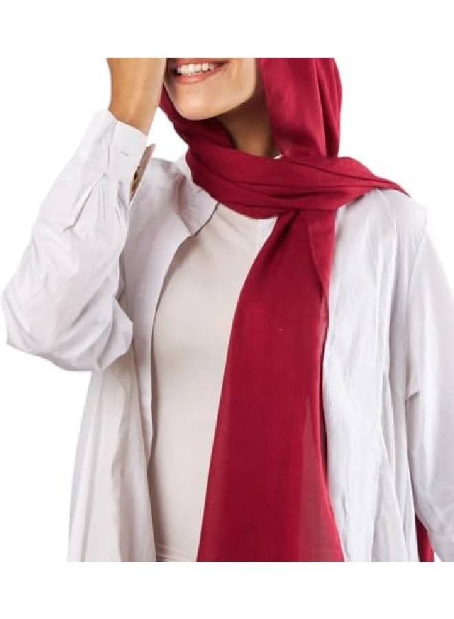 شال حجاب مودال عصري مقاس 200x55 سم لون نبيتي