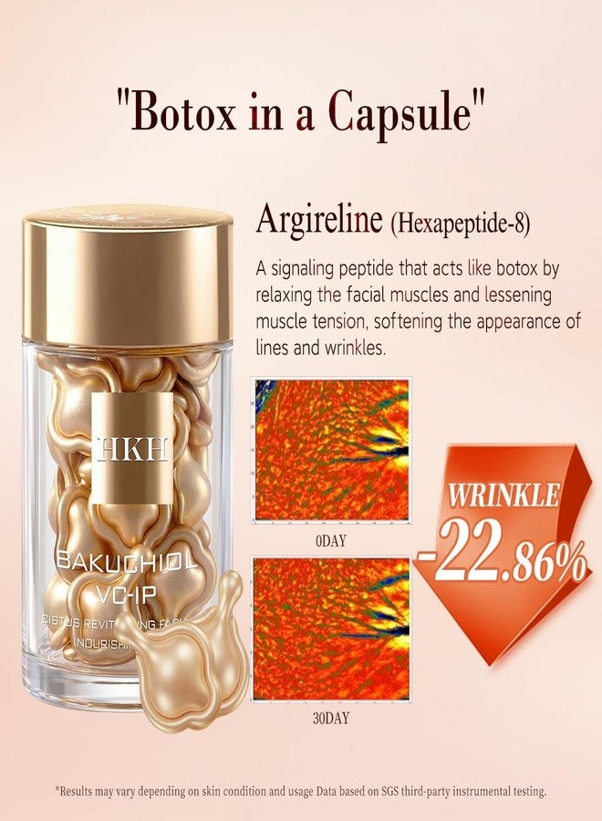 HKH Plant Retinol (Low-Irritation+ Vitamin C TIME CAPSULE Rapid Skin Renewing Anti-Aging Face Serum Capsules, Improve Appearance of Dark Spots, Tone, Fine Lines, Travel Friendly (30 Capsules - Image 3