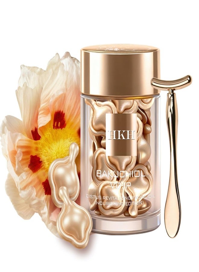 HKH Plant Retinol (Low-Irritation+ Vitamin C TIME CAPSULE Rapid Skin Renewing Anti-Aging Face Serum Capsules, Improve Appearance of Dark Spots, Tone, Fine Lines, Travel Friendly (30 Capsules - Image 1