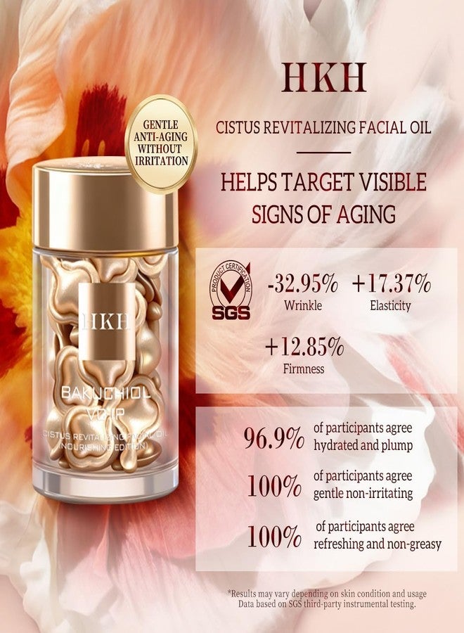 HKH Plant Retinol (Low-Irritation+ Vitamin C TIME CAPSULE Rapid Skin Renewing Anti-Aging Face Serum Capsules, Improve Appearance of Dark Spots, Tone, Fine Lines, Travel Friendly (30 Capsules - Image 2