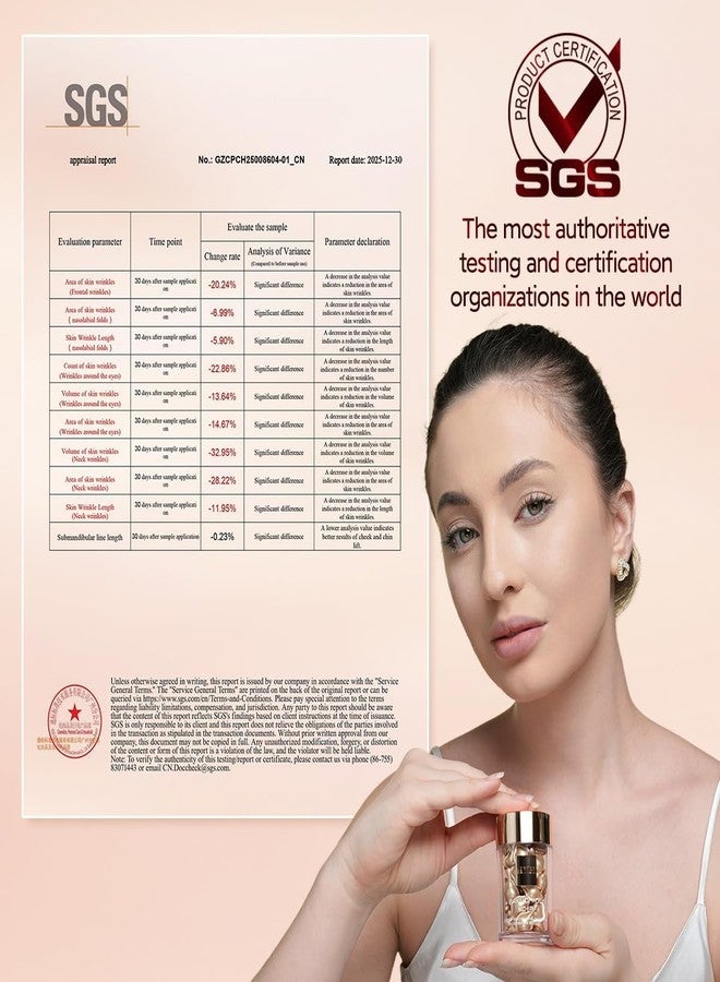 HKH Plant Retinol (Low-Irritation+ Vitamin C TIME CAPSULE Rapid Skin Renewing Anti-Aging Face Serum Capsules, Improve Appearance of Dark Spots, Tone, Fine Lines, Travel Friendly (30 Capsules - Image 4