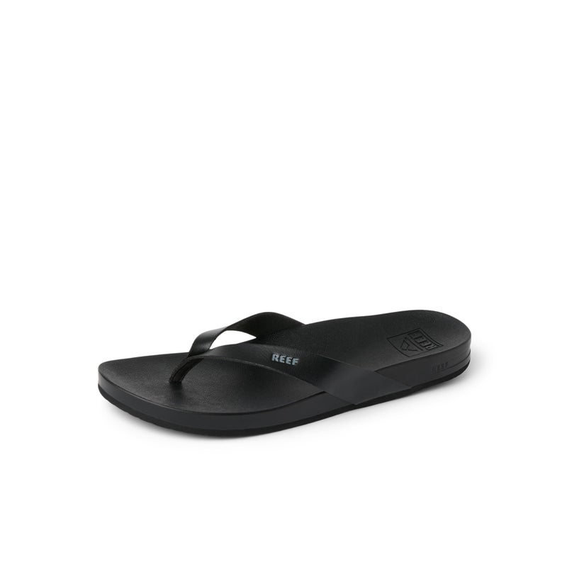 REEF Cushion Court Womens Flip Flop, Molded Cushion Footbed, Arch Support, Black, 9.5 - Image 1