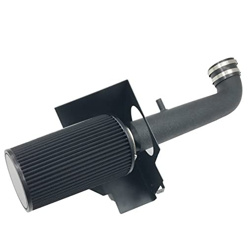 OBUYTO 3-Inch Cold Air Intake Kit with Heat Shield + Filter Compatible for Jeep Wrangler 2012-2017 Wrangler JK 2018 3.6L V6 (Black Tube & Black Filter) - Image 1