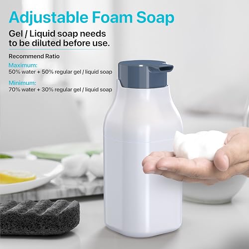 YAN & HIN Toothbrush Holders for bathrooms, Tooth Brush Holder, Soap Dispenser with Toothpaste and Toothbrush Organizers, 2 in 1 Bathroom Countertop Organizer Set - Image 4