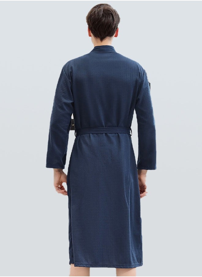 Men Bathrobe Waffle Weave Lightweight Kimono Spa Bathrobe for Men, Size：M/L/XL（Navy Blue） - pzsku/Z4EDE591D2EB233A04956Z/45/_/1716523275/6e1f0aba-d7db-4fdd-bab4-516cbcbbafbf