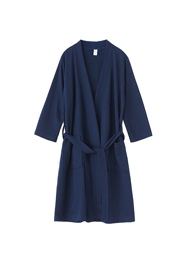 Men Bathrobe Waffle Weave Lightweight Kimono Spa Bathrobe for Men, Size：M/L/XL（Navy Blue） - pzsku/Z4EDE591D2EB233A04956Z/45/_/1716523277/48df169d-5586-4e18-8a14-89c3475f88d3