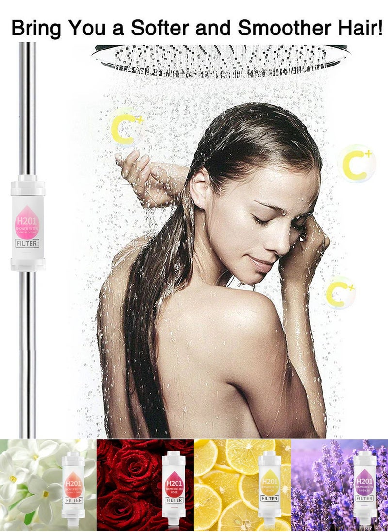 HomarKet - Shower Head Filter - Vitamin C Shower Infuser , Hard Water Softener, Chlorine & Fluoride Shower Filter, Water Purifying Filtered Shower Head with Beads, Helps Dry Skin & Hair Loss (Cherry Blossoms) GC4123Z - Image 1