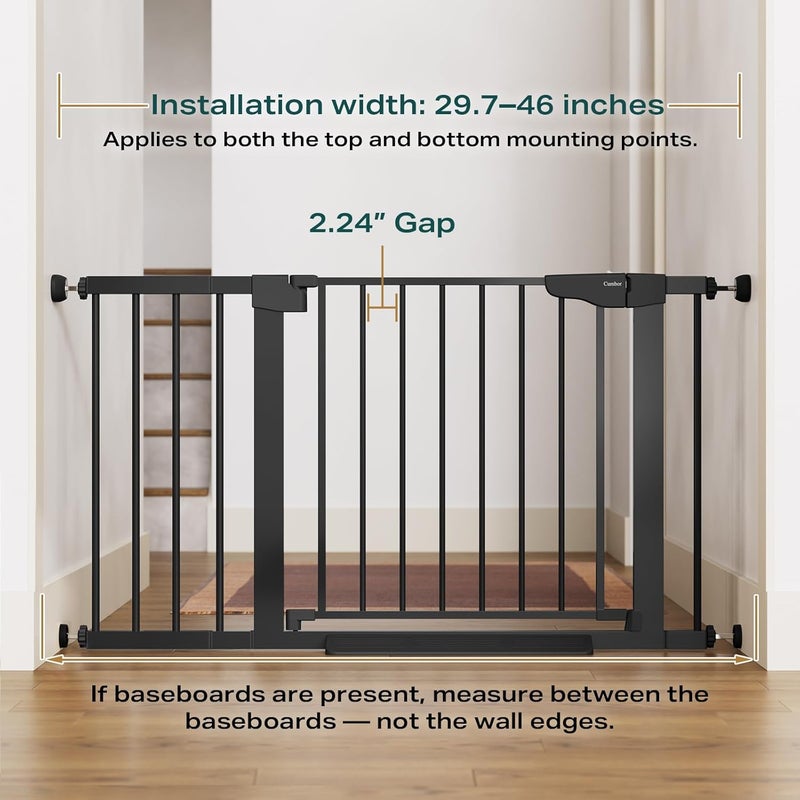 Cumbor 29.7-46" Baby Gate for Stairs - Image 2