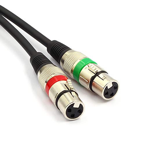 SiYear 6.35mm (1/4inch) TRS Male Plug to Dual XLR Female Microphone Stereo Unbalanced Audio Converter Adapter Y Splitte Cable Cord （1.5Meters - Image 4