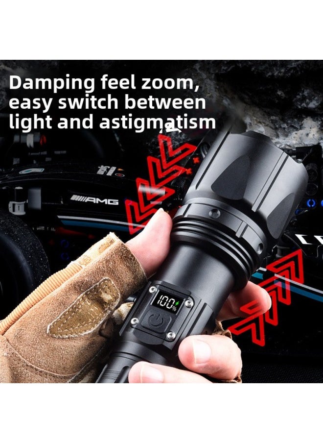 Generic - Super Bright Flashlight LED LCD Screen Long-range Flashlight Strong Outdoor Adventure Flashlight-Color:L922 Dragon Digital Display - Image 1