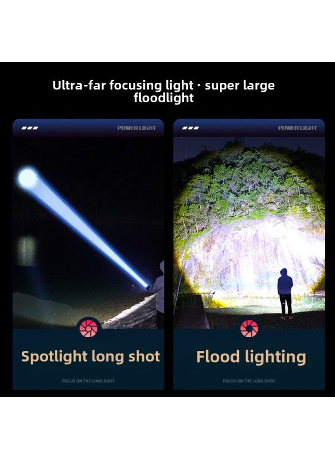 Generic - Super Bright Flashlight LED LCD Screen Long-range Flashlight Strong Outdoor Adventure Flashlight-Color:L922 Dragon Digital Display - Image 1