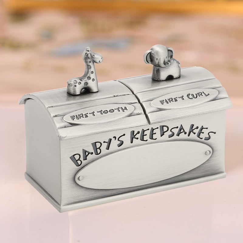 Ymiko Baby Keepsake Box Box Kids Tooth Storage Holder Organizer European Beautiful Appearance Tooth Fairy Gifts for Little Children to Keep The Childhood Memory Antique Silver - Image 2