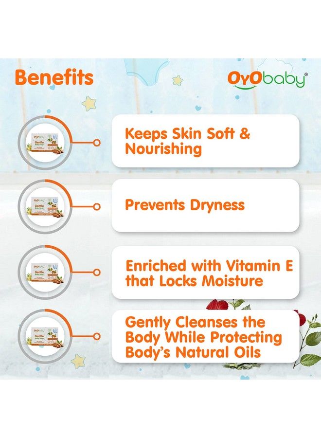 OYO BABY صابون استحمام لطيف للأطفال؛ لبشرة الأطفال الحساسة؛ تنظيف لطيف وصديق للبشرة 75 جرام - Image 4