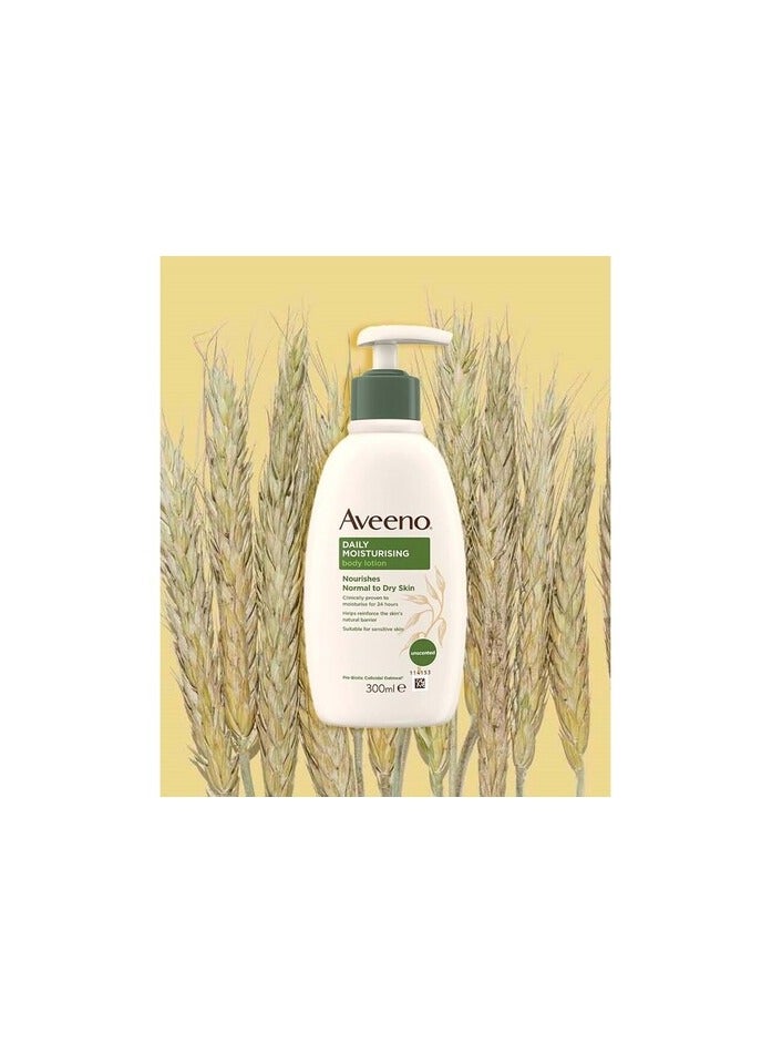 Aveeno Daily Moisturising Body Lotion for normal and Dry Skin 300ml - Image 2