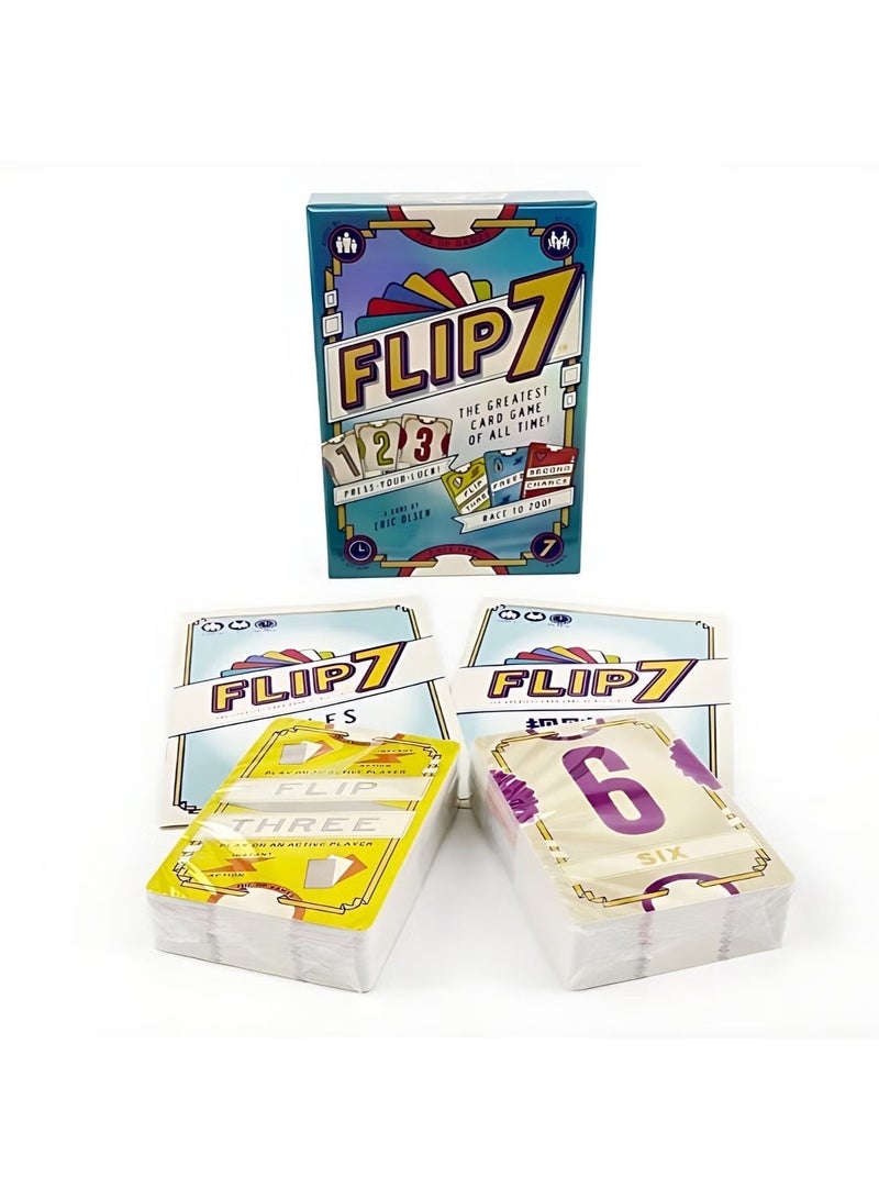 Flip 7, the perfect combination of pressing your luck and strategy, a fast-paced, addictive card game, quick to learn and easy to teach, perfect for game nights, 3 players and up, ages 8 and up, play time 20 minutes - Image 2