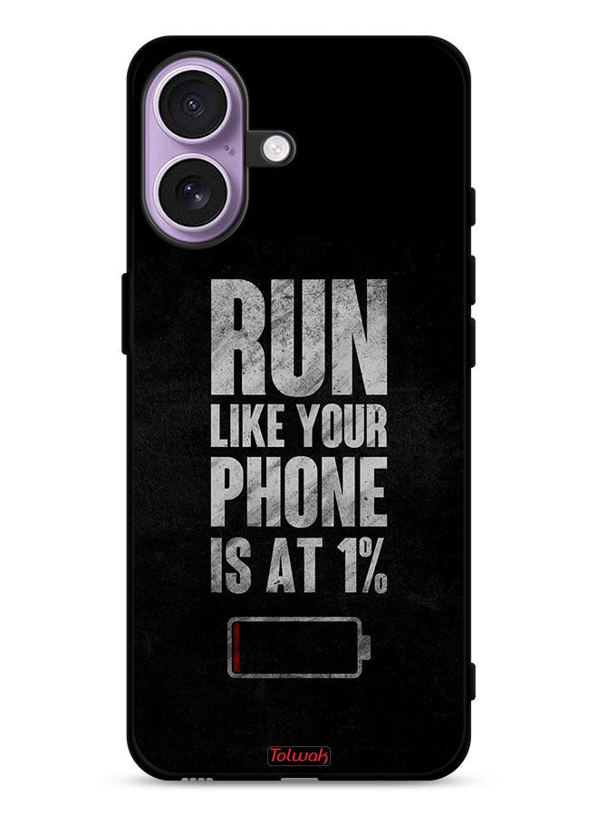 Tolwak Apple iPhone 17 Protective Case Cover Run Like Your Phone Is At 1 Percent - Image 1