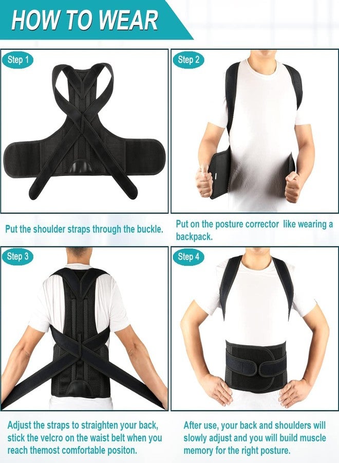OPOFOX Premium Free Size Posture Corrector For Men And Women Back Support Belt For Back Pain Back Straight And Shoulder Support Belt With Dual Flexible Plate for Back Support - Image 4