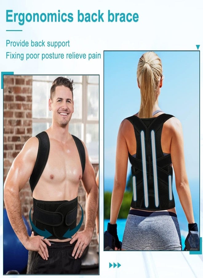 OPOFOX Premium Free Size Posture Corrector For Men And Women Back Support Belt For Back Pain Back Straight And Shoulder Support Belt With Dual Flexible Plate for Back Support - Image 2