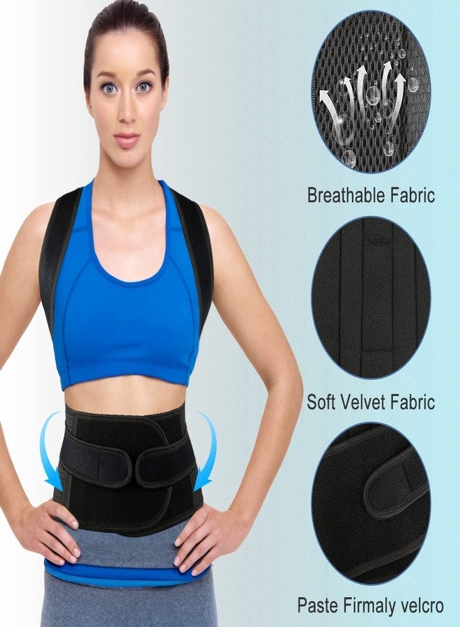OPOFOX Premium Free Size Posture Corrector For Men And Women Back Support Belt For Back Pain Back Straight And Shoulder Support Belt With Dual Flexible Plate for Back Support - Image 3