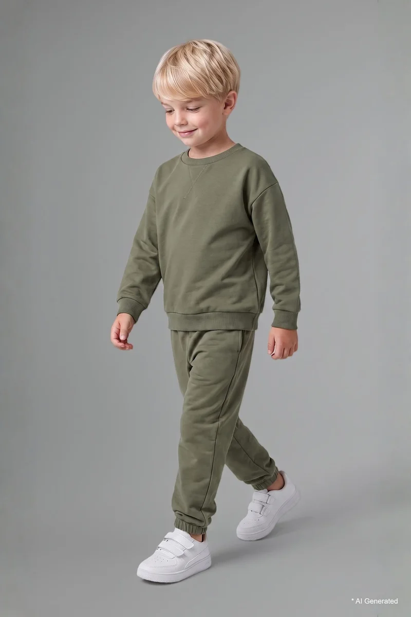 ديفاكتو Baby Boy Sweatshirt Sweatpants 2 Piece Set