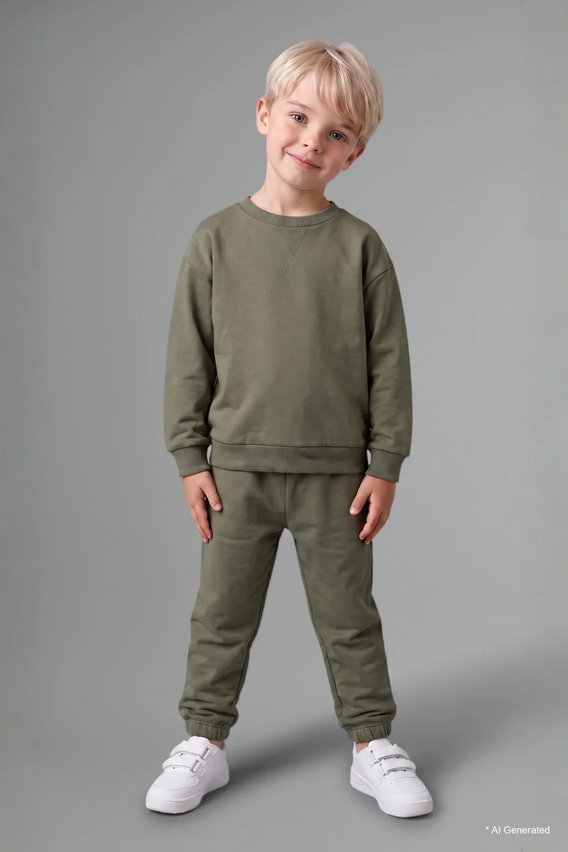 ديفاكتو Baby Boy Sweatshirt Sweatpants 2 Piece Set