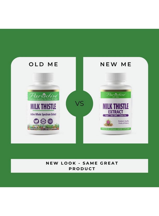 Paradise Herbs Milk Thistle, Active Whole Spectrum Extract, Super Potent, Ultra Pure, Vegan, Non GMO, Gluten Free, 120 Vegetarian Capsules - Image 3