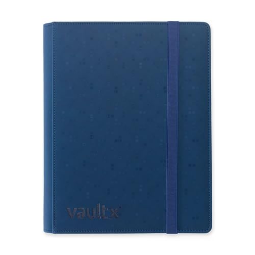 Vault X 9 Pocket Strap Binder, 360 Cards, Exo-Tec Material, 20 Side-Loading Pages (Blue) - Image 1