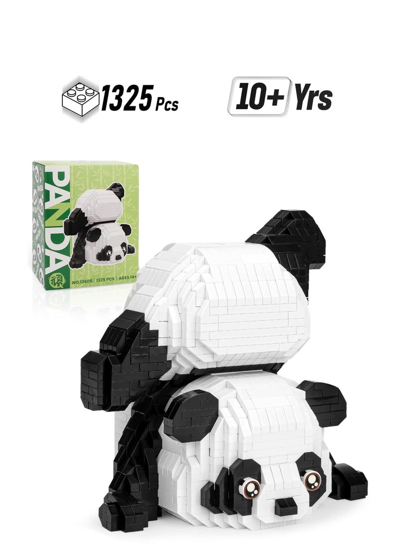 LING Mini Panda building blocks toy set, 1325 pieces, suitable for adults, children's party gifts - Image 1