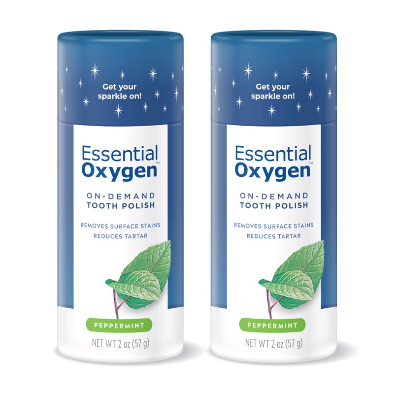 Essential Oxygen BR On-Demand Tooth Polish, Peppermint, White, 2 Ounce, Pack of 2 - Image 3