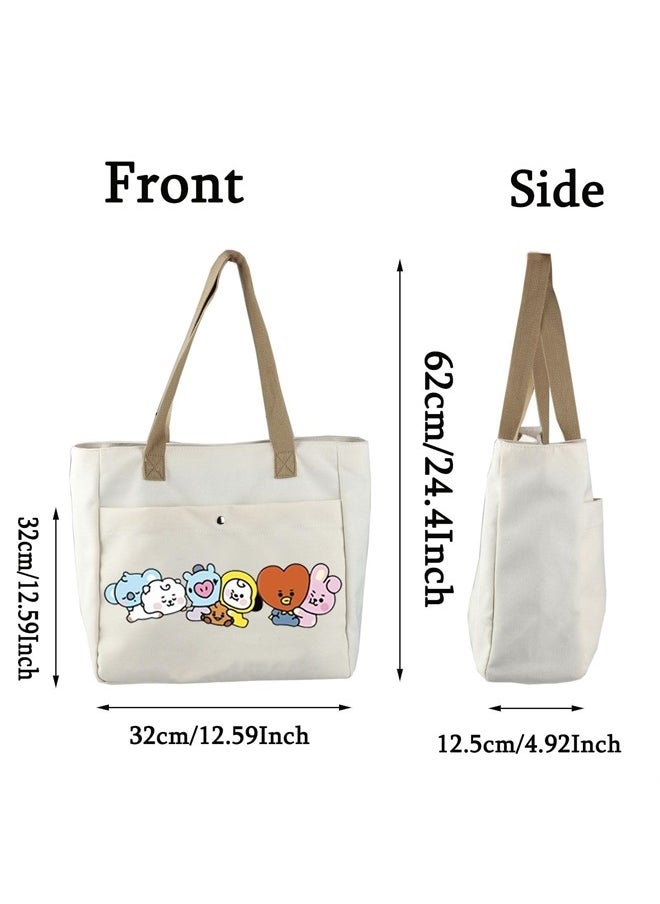TOBGBE Album Inspired Gift Song Friends Zipper Pouch Bag Friends Lyrics Makeup Bag Singer Idea Makeup Bag (Kpop FRI TB)  - Image 1