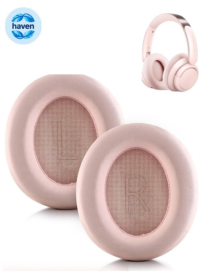 HAVEN Replacement Ear Pads Compatible with Life Q30, Q35 Headphones, Soft Protein Leather Earpads - Pink - Image 1