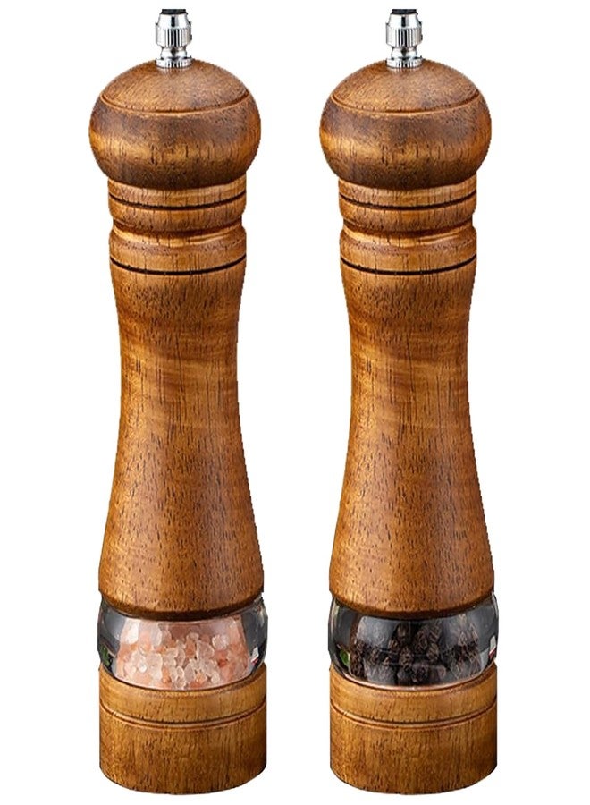 GZLT Wooden Salt and Pepper Shakers,Wood Salt and Pepper Grinder Set - Image 1
