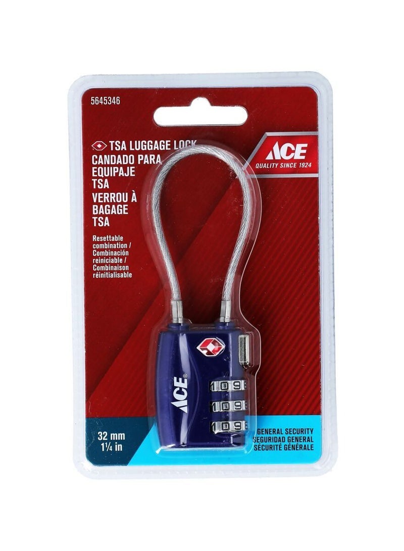 Ace Tsa Luggage Lock Blue