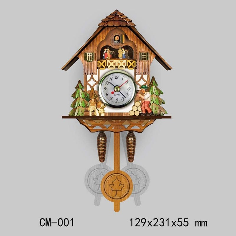 klarako Cuckoo Clock Wall Clock with Bird, Watch, Children Decoration, Home Time Watch  A - Image 1