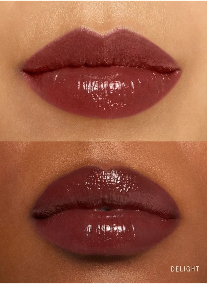 Rare Beauty "Rare Beauty by Selena Gomez Soft Pinch Tinted Lip Oil Stain - Delight (Rose Brown, 3ml) - Hydrating, Lightweight, and Long-Lasting Lip Tint with a Glossy Finish"  - Image 2
