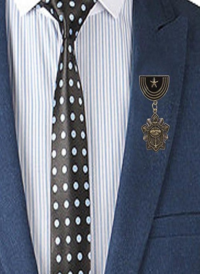 TRIPIN Lapel Pin For Men Suit Classic Medal Shape Brooches Broaches For Men Boys Girls For Office Corporate Party French Cuff Shirts Shirt Suit Blazer In A Gift Box Tscpgold1759 - Image 2