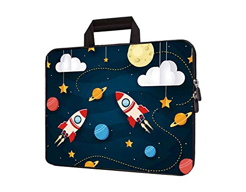 HEABPY 11" 11.6" 12" 12.1" 12.5" inch Laptop Carrying Bag Chromebook Case Notebook Ultrabook Bag Tablet Cover Neoprene Sleeve Fit Apple MacBook Air Samsung Google Acer HP DELL Lenovo Asus (Rocket) - Image 1